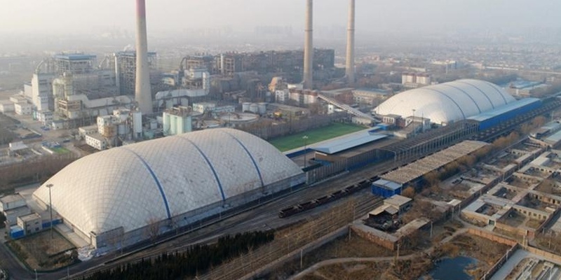 气膜式煤棚的建立，让地方煤场实现了“产煤不见煤”的环保效果