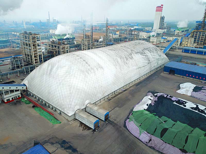 气膜建筑以独特的优势解决煤场环保难题